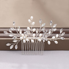 Rhinestone Bridal Hair Comb Alloy Wedding Accessory Hand Wash