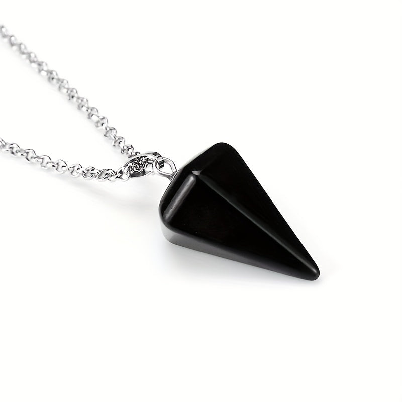 Hexagonal Crystal Pendant Necklace