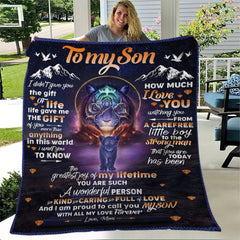 To My Son Envelope Blanket for Home & Outdoor Use