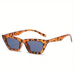 Polarized Skinny Cat Eye Sunglasses Women Vintage Square Shade