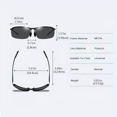 Men's Aluminum Magnesium Half Frame Polarized Sports Sunglasses