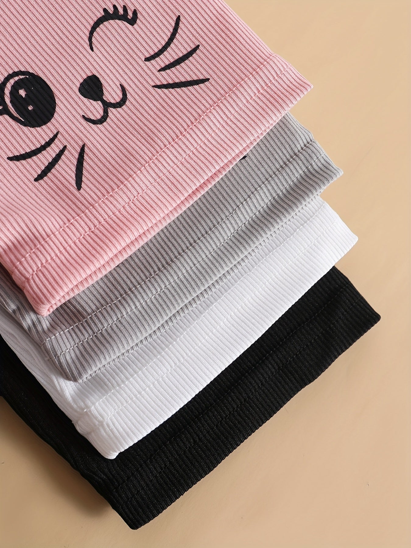 Girls Cartoon Cats Print Bike Shorts Dance Shorts
