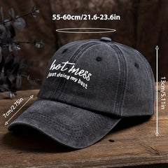 Letter Print Baseball Cap Vintage Peaked Cap