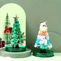 Paper Christmas Tree Blooming Crystallization Experiment