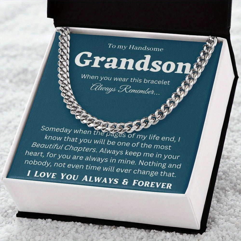 Stylish Cuban Bracelets for Grandson - Thoughtful Birthday Gift