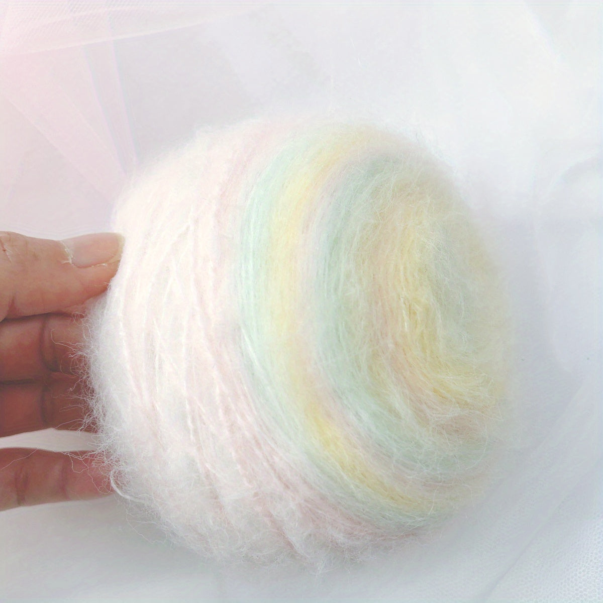 Rainbow Dream Mohair Yarn for DIY Knitting Soft Gloves Hat Coat Scarf Doll Bag