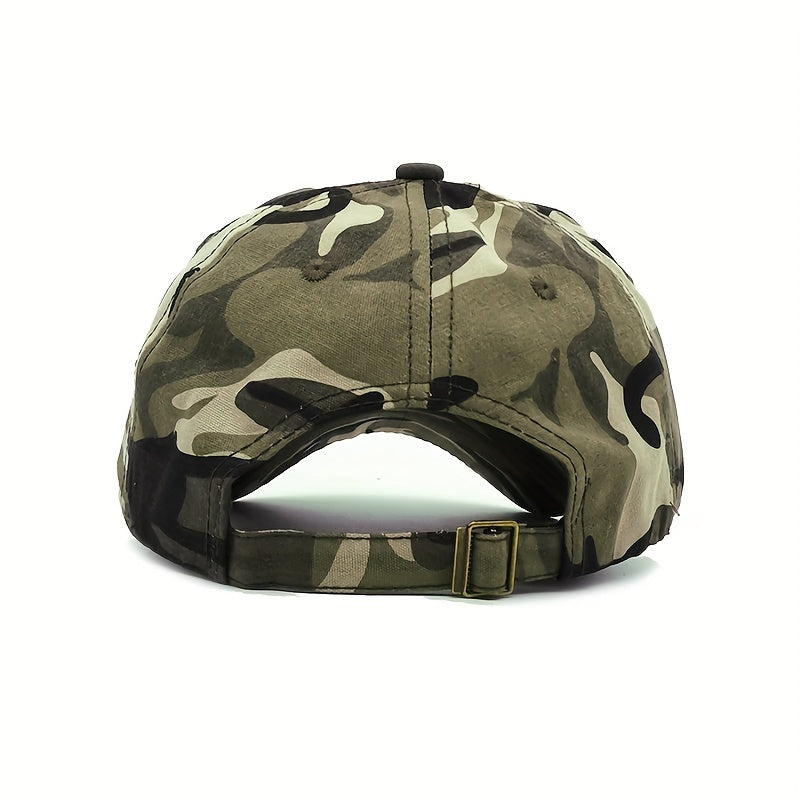 Camouflage Baseball Cap Flag Embroidery Dad Hat Adjustable Sun Hats