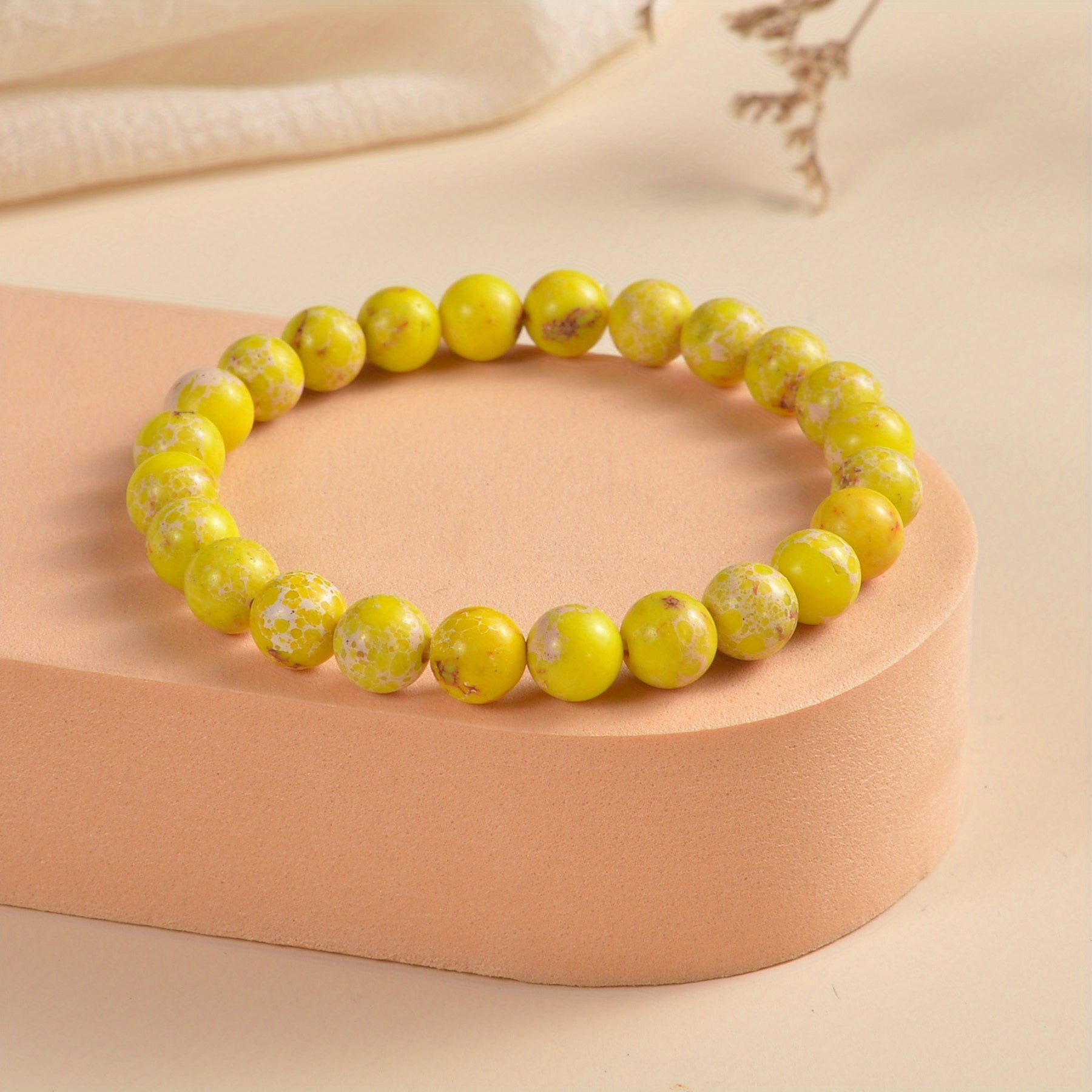 8mm Healing Stone Beaded Bracelet Natural Stretch Bracelet