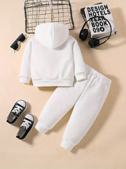 Baby Girl Floral Graphic Sweatshirt Pants Casual Set