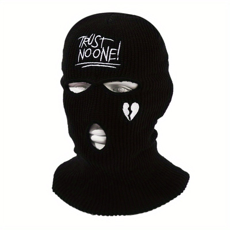 Unisex Thermal 3 Hole Winter Knitted Mask Full Face Covering Outdoor Sports Cycl
