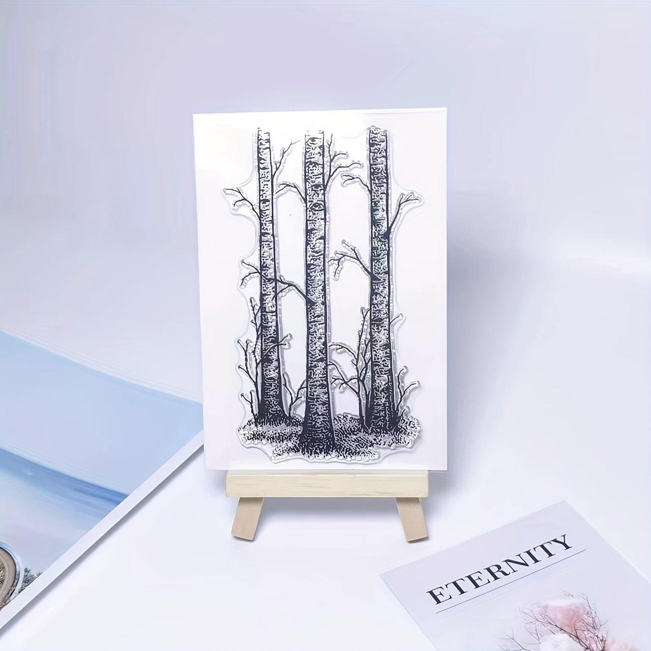 Tree Transparent Stamps for Holiday Card Making Decoration