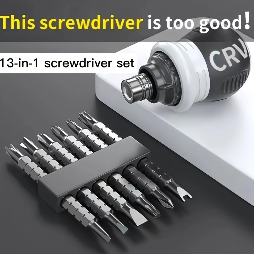 13 in 1 Screwdriver Set Ratchet Dual Purpose Car Repair Tool