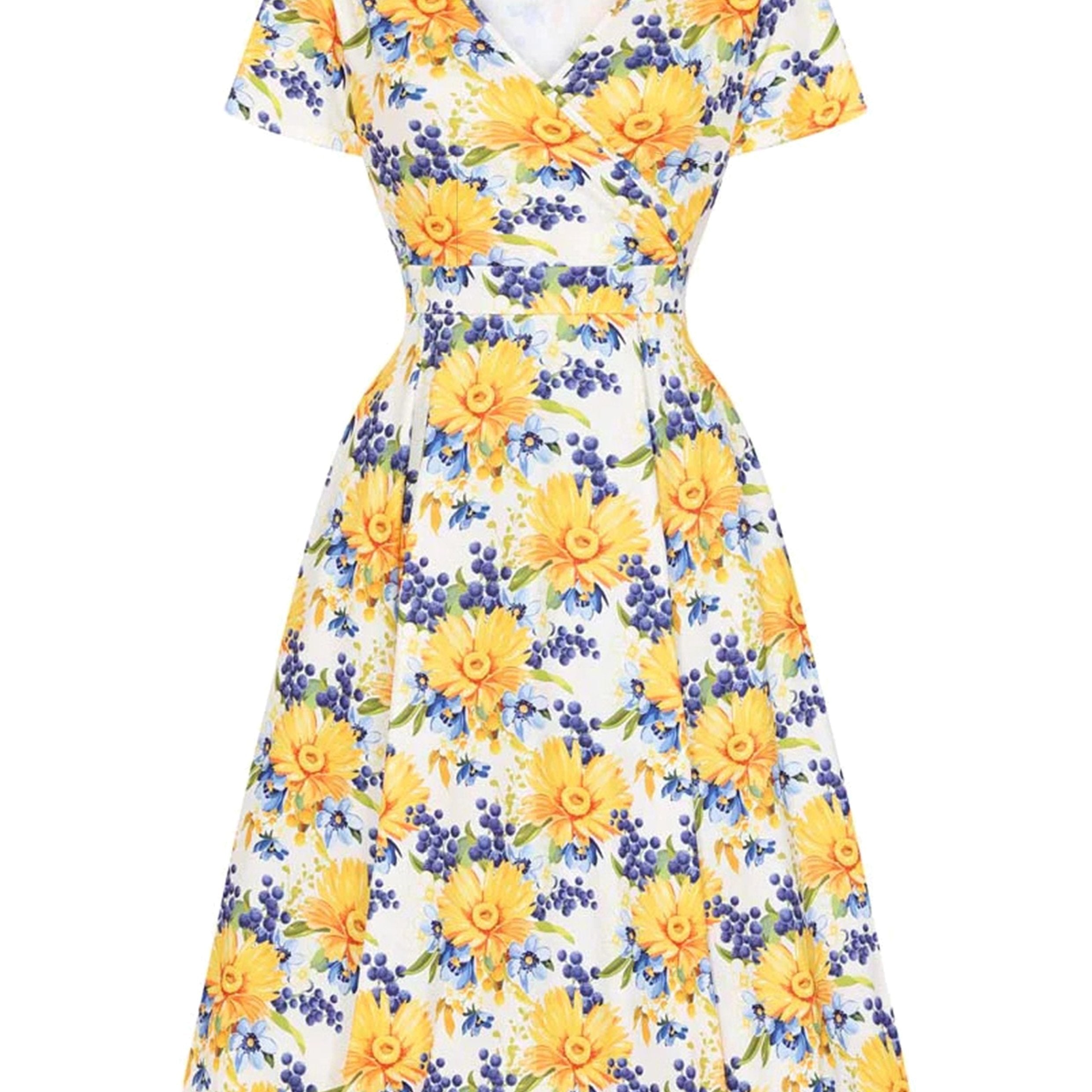 Women's Plus Floral Print Short Sleeve Dress