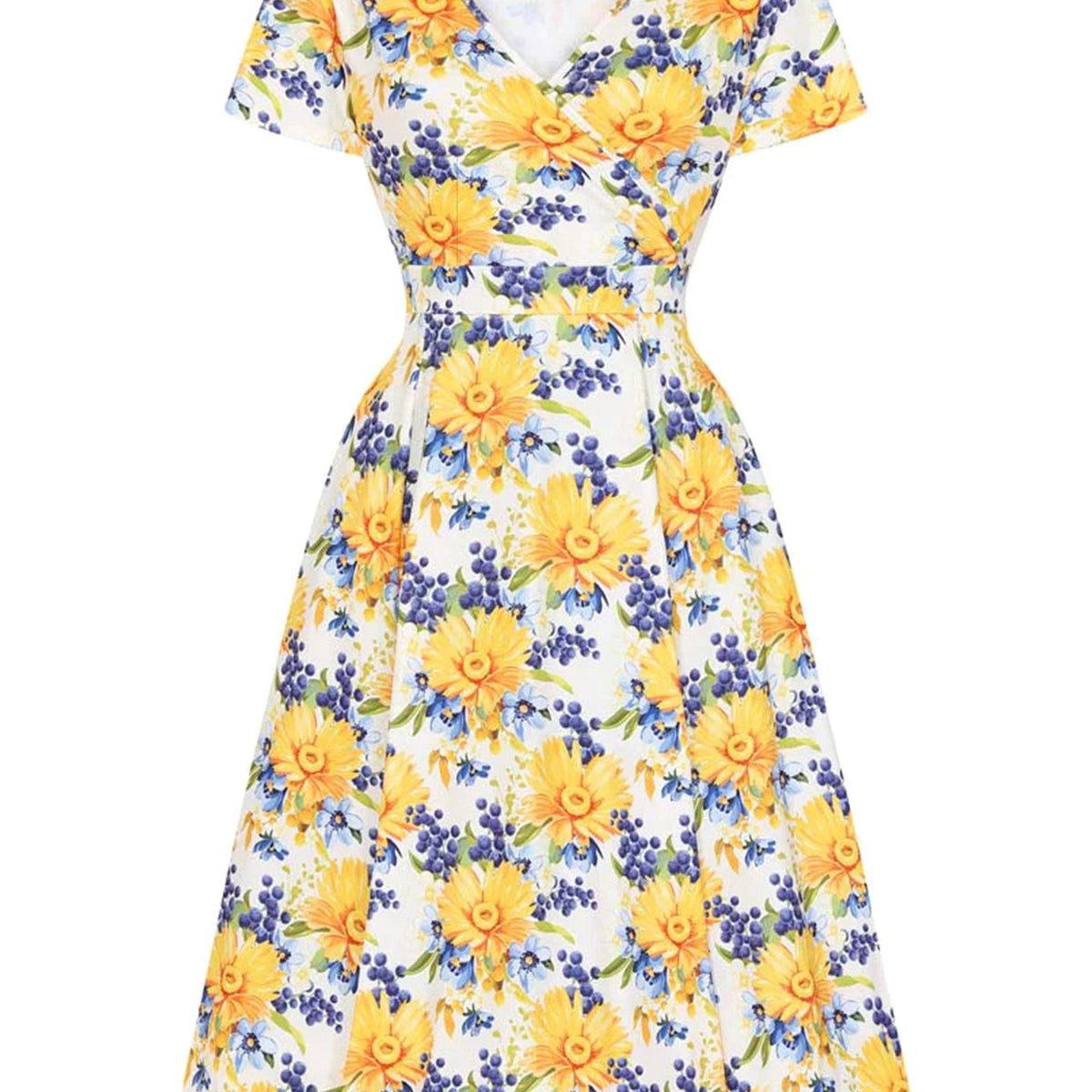 Women's Plus Floral Print Short Sleeve Dress