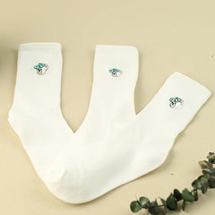 Cartoon Bear Print Socks Comfy Mid Tube Socks Women's Stockings & Hosiery