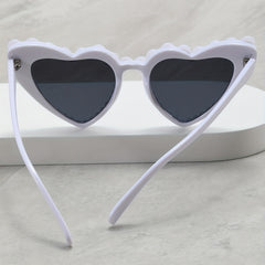 Y2K Faux Pearl Heart Sunglasses Women Prom Decorative Shades UV400