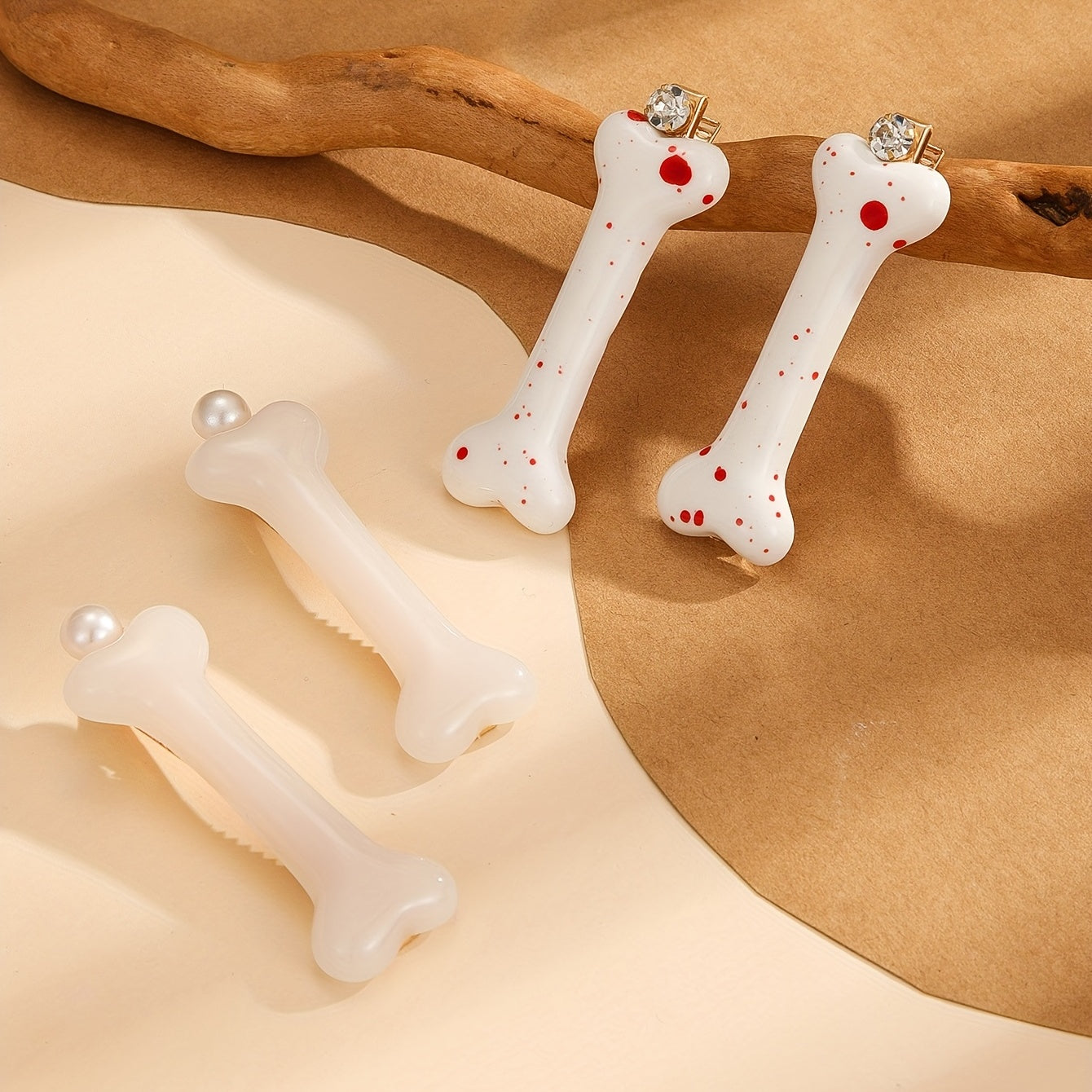 Halloween Dog Bone Hair Clips for Women Girls