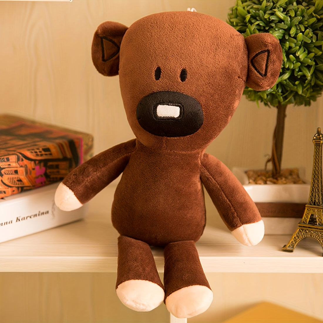 Brown Teddy Bear Plush Toy 11.81'' Soft Stuffed Animal
