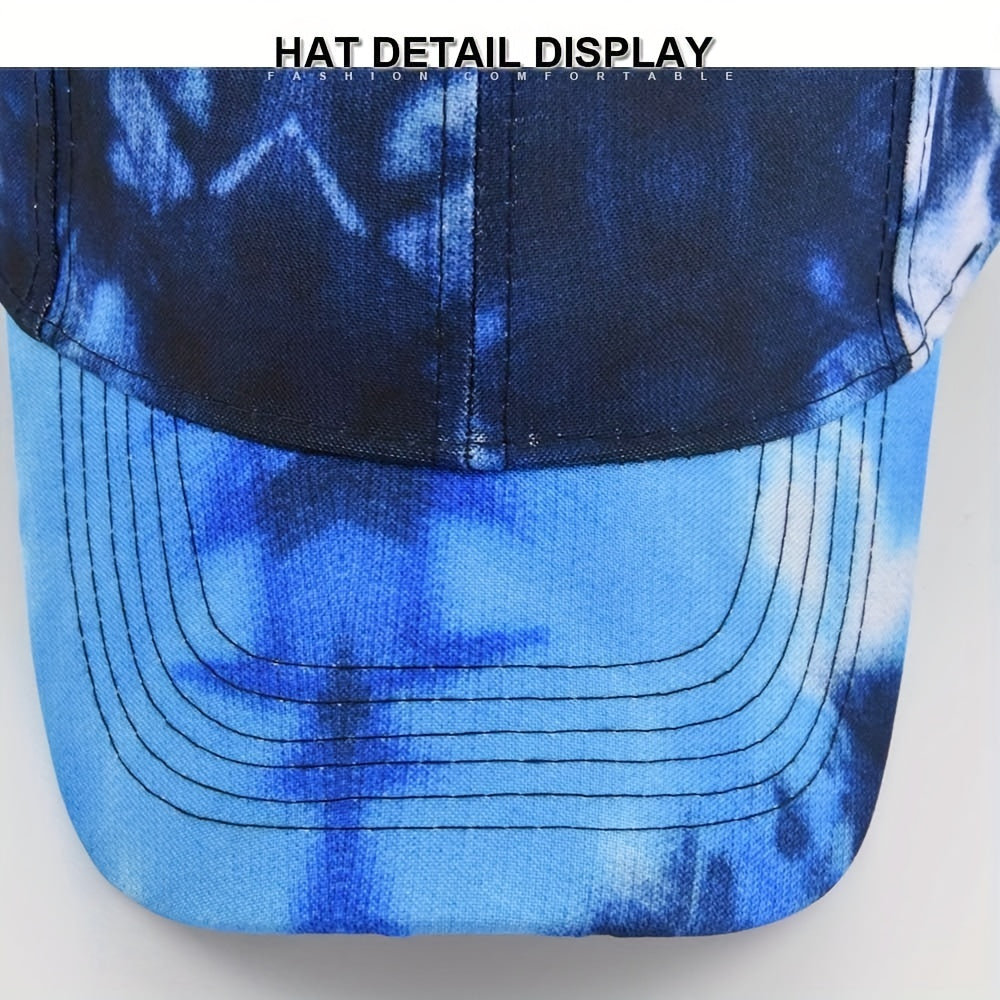 Tie Dye Baseball Cap Hat Sunshade Cap Men Women Sun Protection