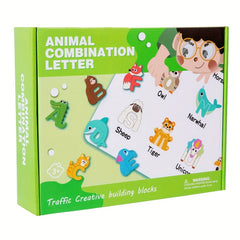 Alphabet Puzzle Dinosaurs Wooden Blocks for Kids Educational Toy