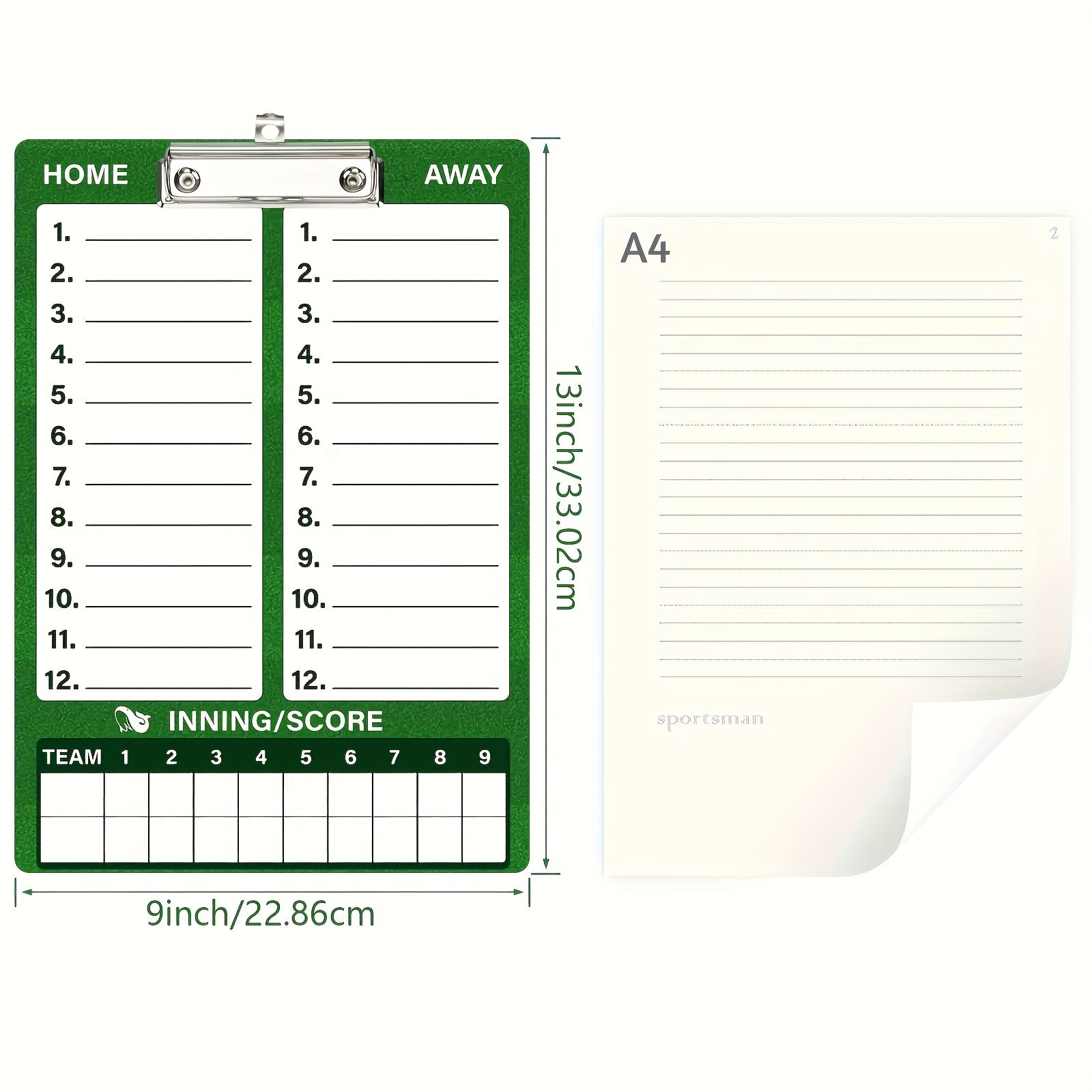 OWLKELA Baseball Coaches Clipboard With Dry Erase Marker Pen Holder