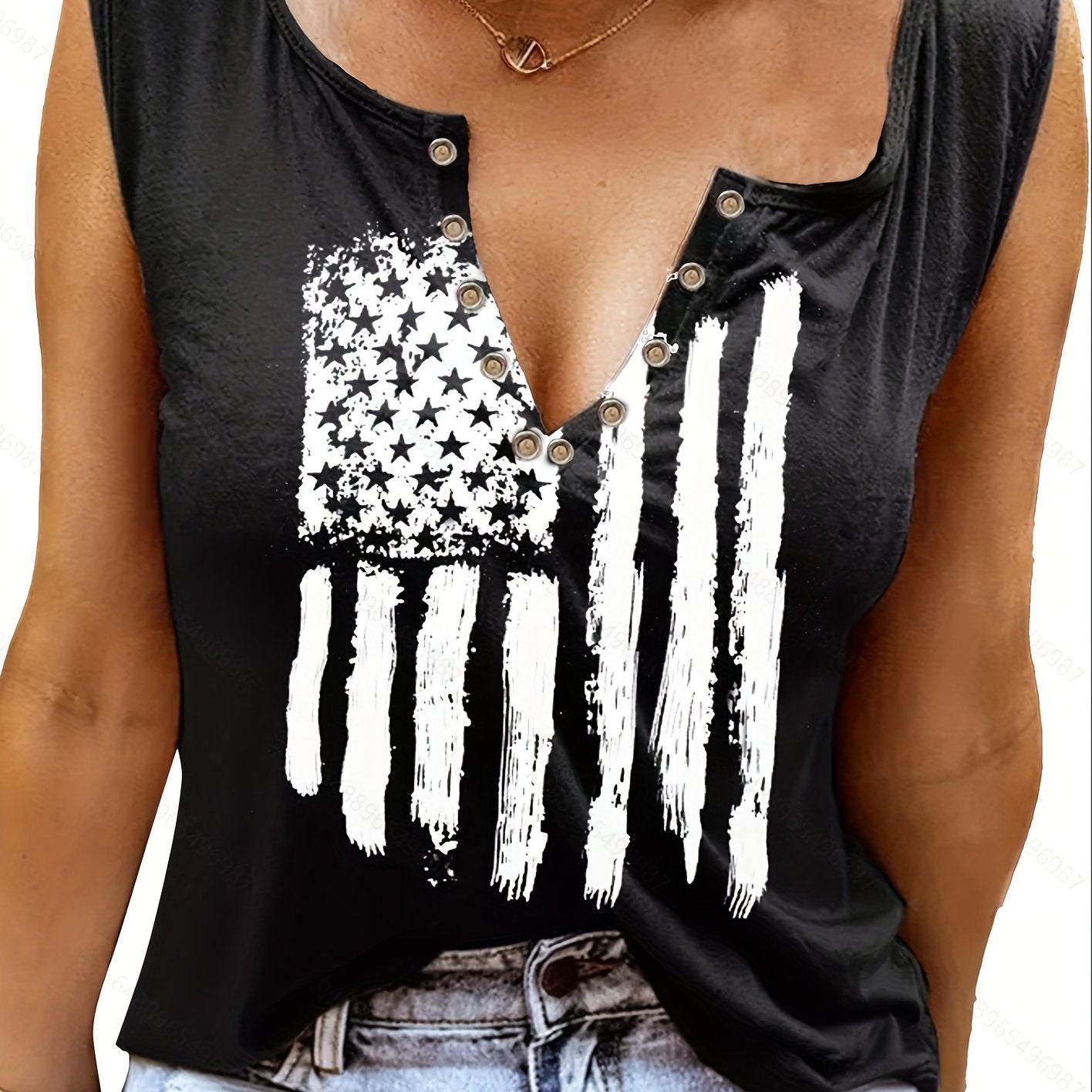 Casual Sleeveless Tank Top for Summer Women's Clothing
