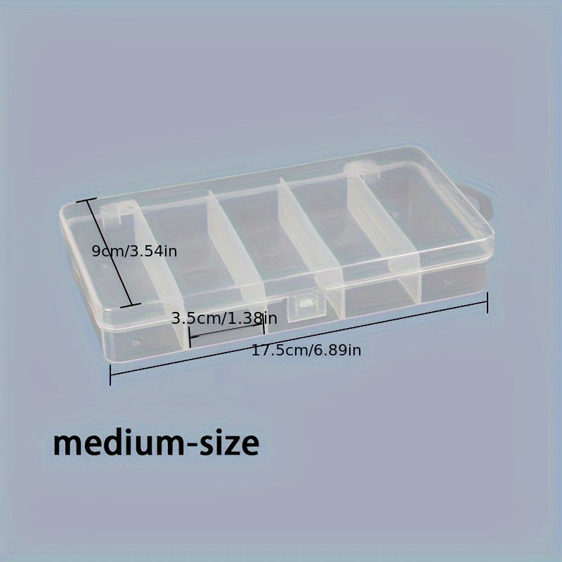1pc 5 Compartment Transparent Storage Box Fishing Tackle Box