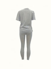  Earth Print Top & Leggings Set