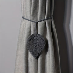 Bohemian Woven Tassel Curtain Buckle Leaves Curtain Ties