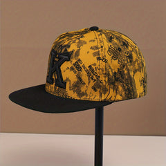 Classic Punk Hip Hop Baseball Cap Vintage Graffiti Print Adjustable Snapback