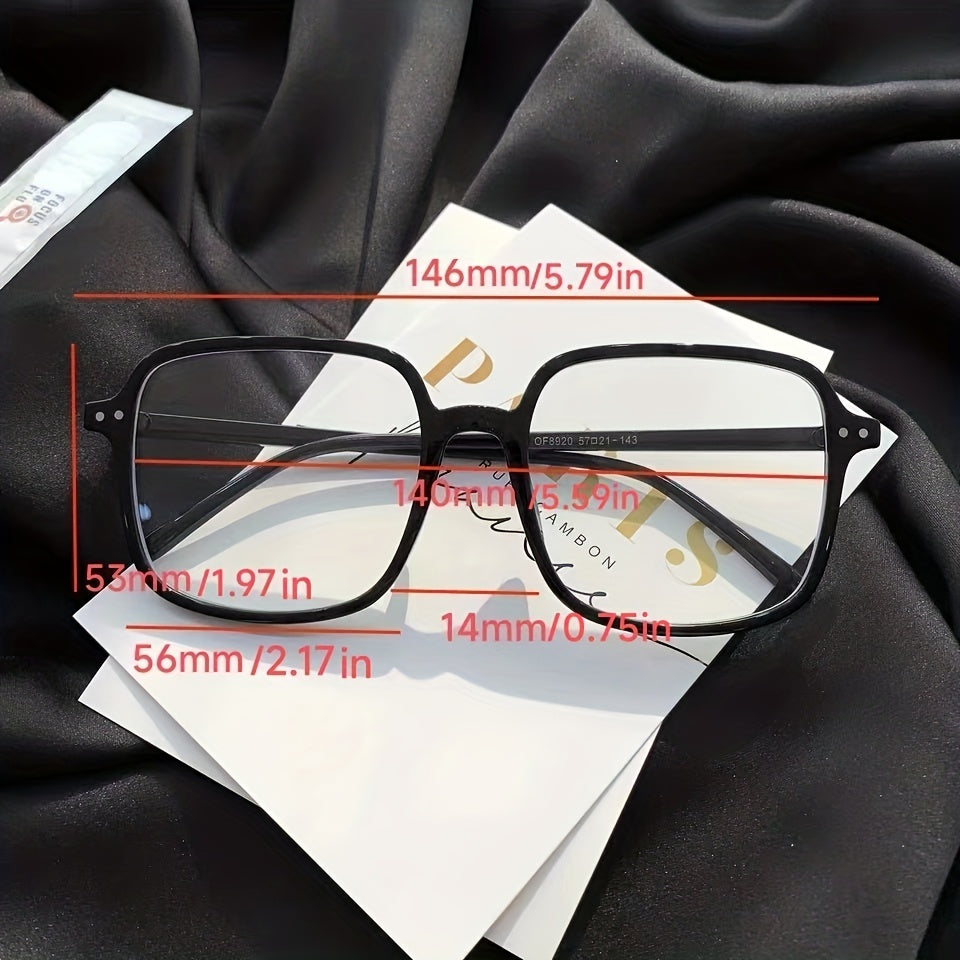 Square Frame Light Blocking Glasses Clear Lens Computer Eyeglasses
