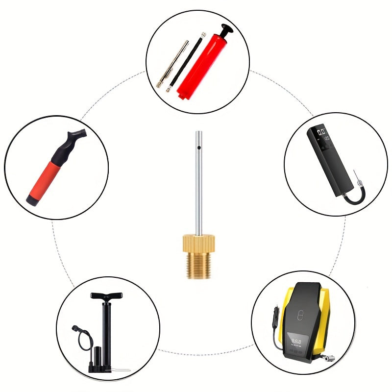 8pcs Brass Ball Pump Needles Heavy Duty Air Pump Needles For Balls