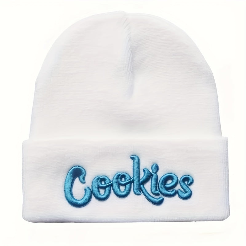 Letter Embroidery Cotton Beanie Solid Knit Hat Hip Hop Unisex Couple Skull Hats