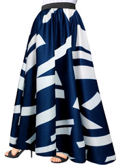  Street Style Random Print Maxi Skirt