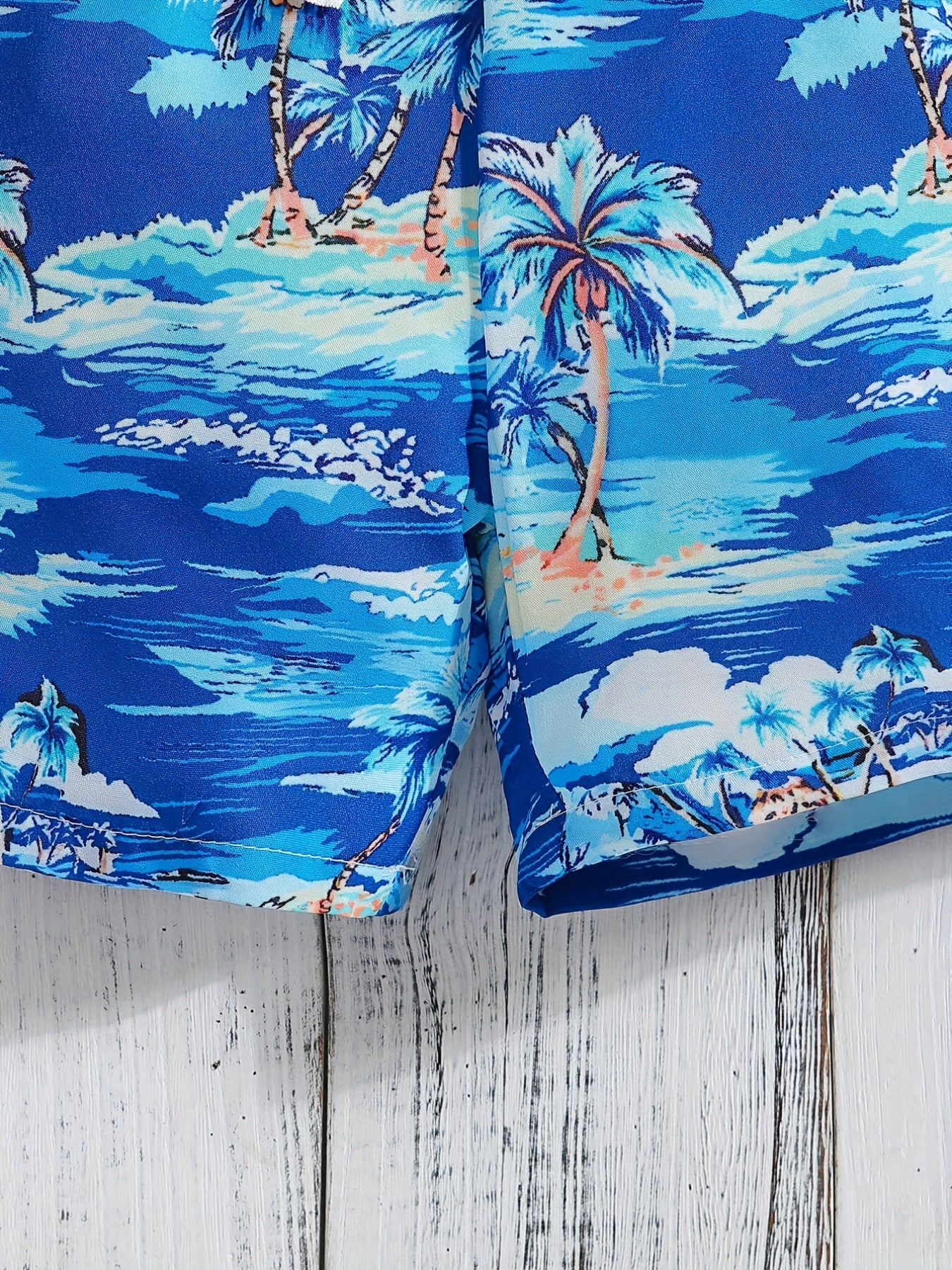 Boys Teen Coconut Tree Print Shorts for Summer