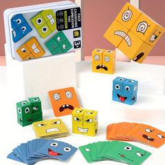Wooden Matching Block Puzzles Parent Child Interactive Games Educational Toys
