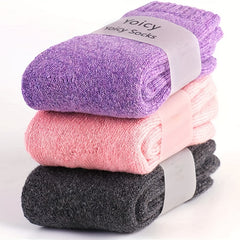 3 Pairs Fuzzy Socks Comfy Warm Mid Tube Stockings Hosiery