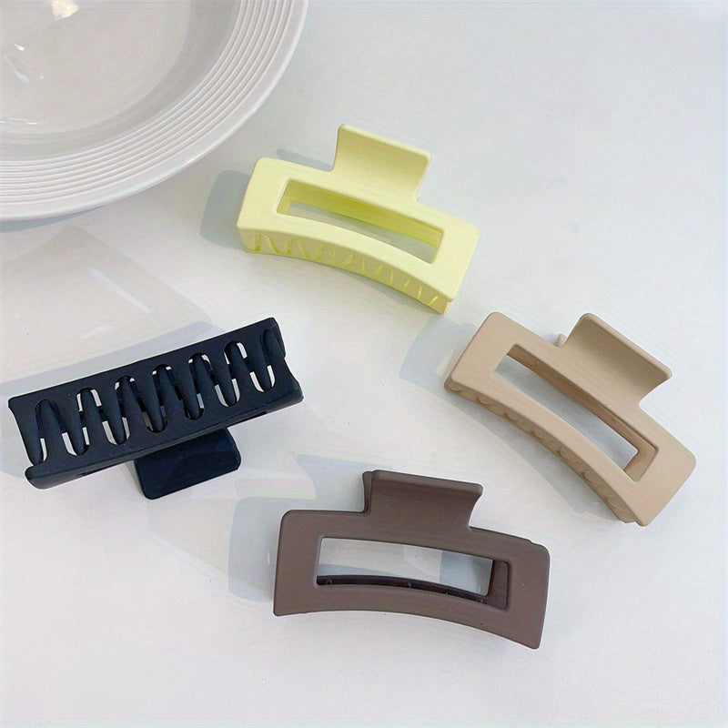 4pcs Matte Hair Claw Clip Thick Hair Non Slip Hair Clips