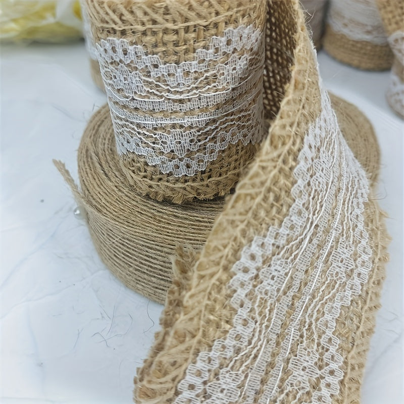 DIY Burlap Decorative Ribbon Jute Webbing Edge Ribbon 78 74inch 6 6ft Per Roll