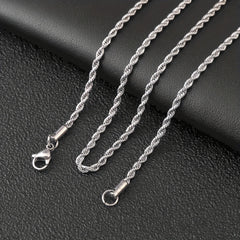 Hip Hop Spiral Chain Necklace Stainless Steel Vintage Necklace For Men