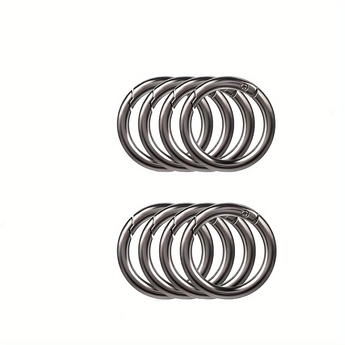 8pcs Spring O-Ring Alloy Buckle Portable Hook Clip Keyring DIY Accessories