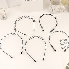 Metal Wave Hair Bands Set for Men Women Non-slip Headband