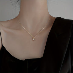 Water Droplet Necklace Female Niche Sense Clavicle Chain Wedding Accessories