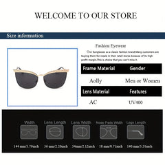 Rhinestone Mirror Lens Sunglasses UV400
