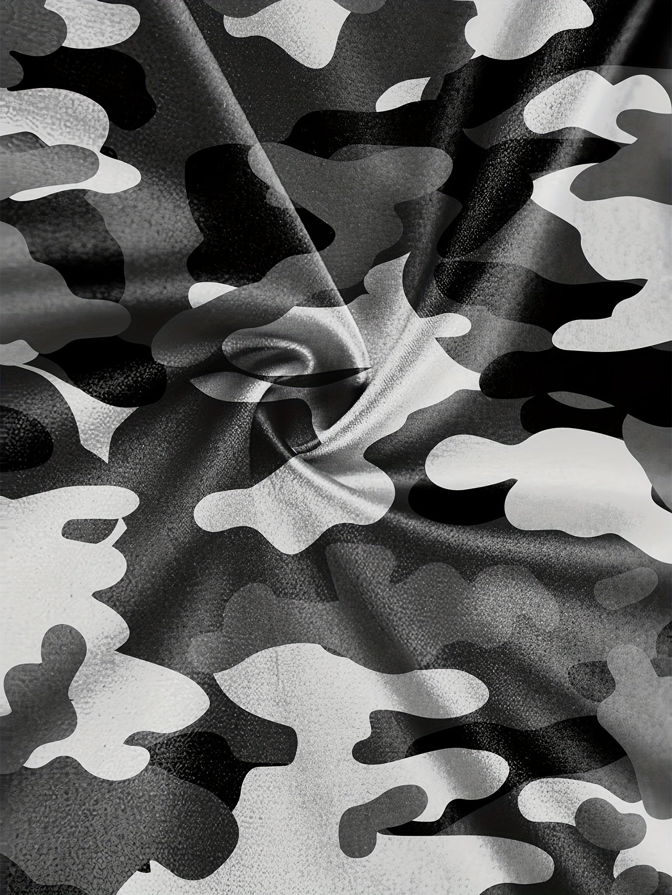 Camouflage Mens T-shirt & Drawstring Shorts Set Summer Outfit
