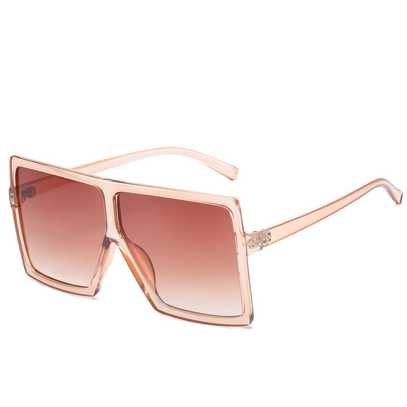 Vintage Shield Sunglasses Large Oversized Frame Sunscreen Glasses