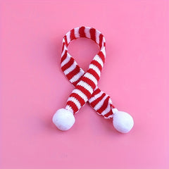 4Pcs Mini Stripe Knitted Doll Scarves, DIY Costume Decor, 2 Col