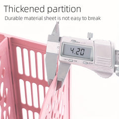 Pink Thickened Four-link File Holder Desk Storage Rack