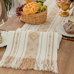 Polyester Table Runner Boho Thick Farmhouse Style Washable Table Runner