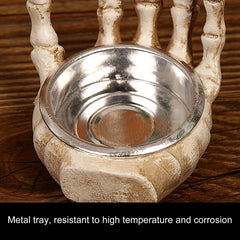 Gothic Candlestick Holders Tea Light Spooky Crafts Resin Tableware Decorations